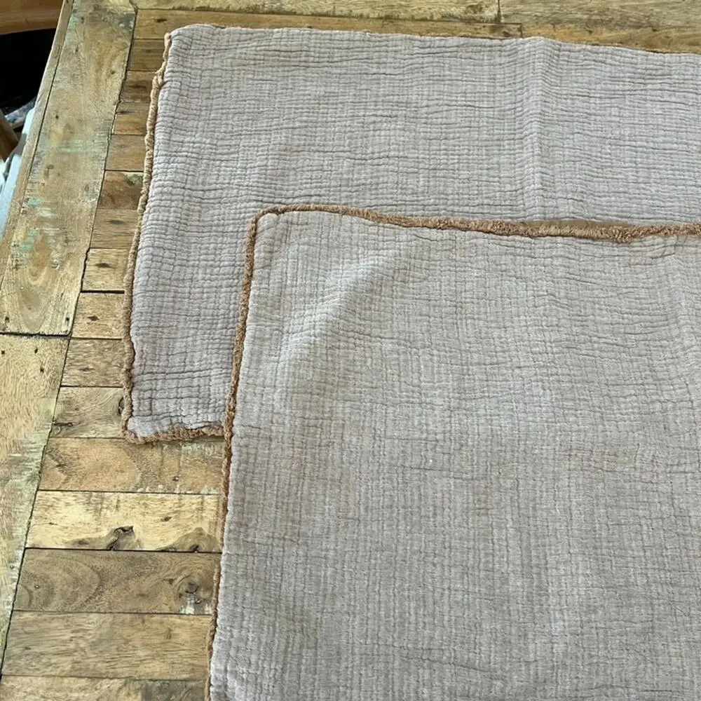 CASALUNA Beige Cotton Gauze King Size Pillow Shams